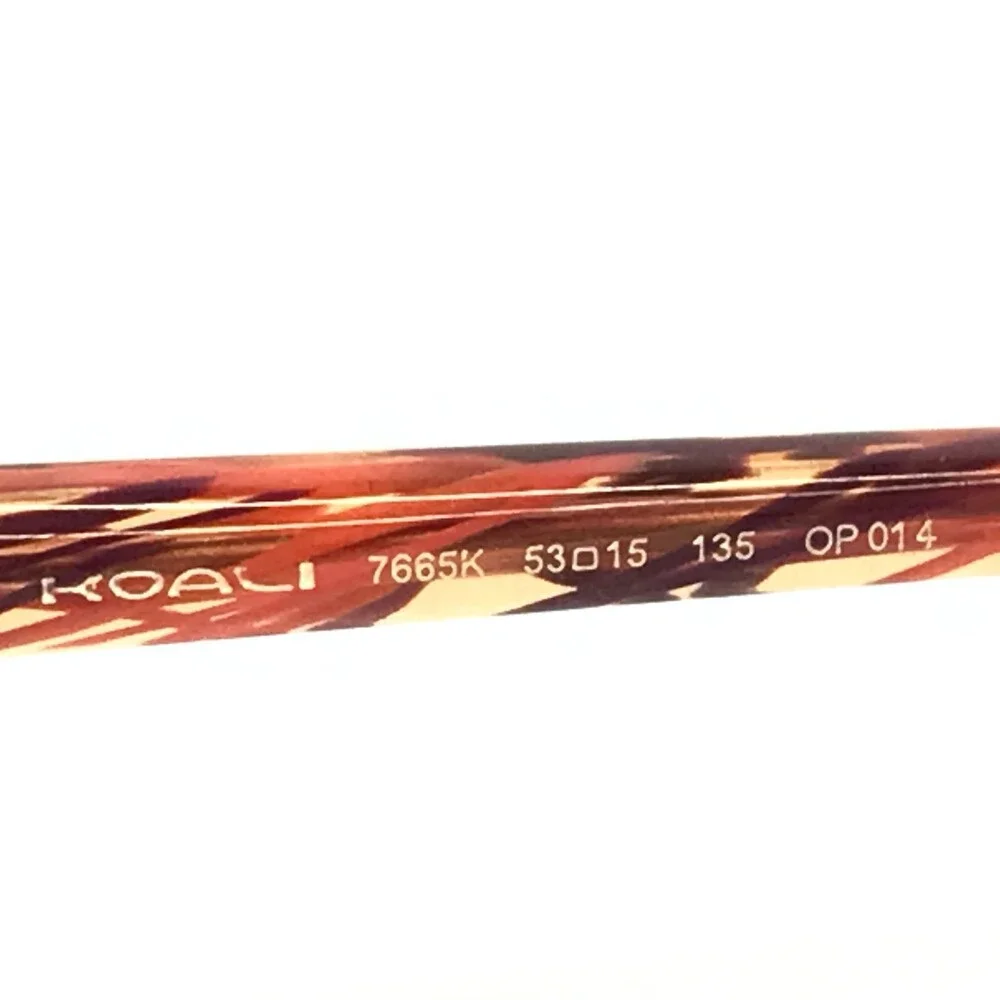 Koali Eyeglasses Frames 7665K OP014 Brown Red Rectangle Full Rim 53-15-135